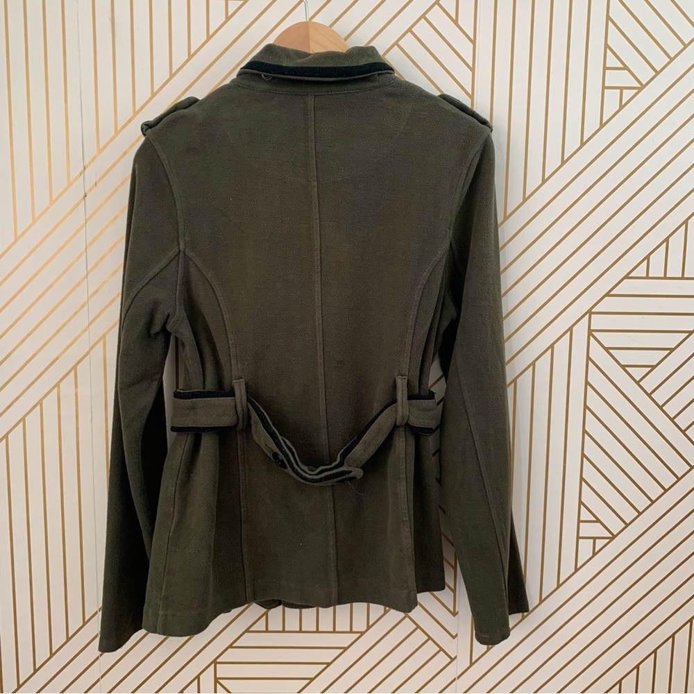 Obey cotton blend Utility military inspired double breasted green black Jacket 8 - Picture 8 of 9